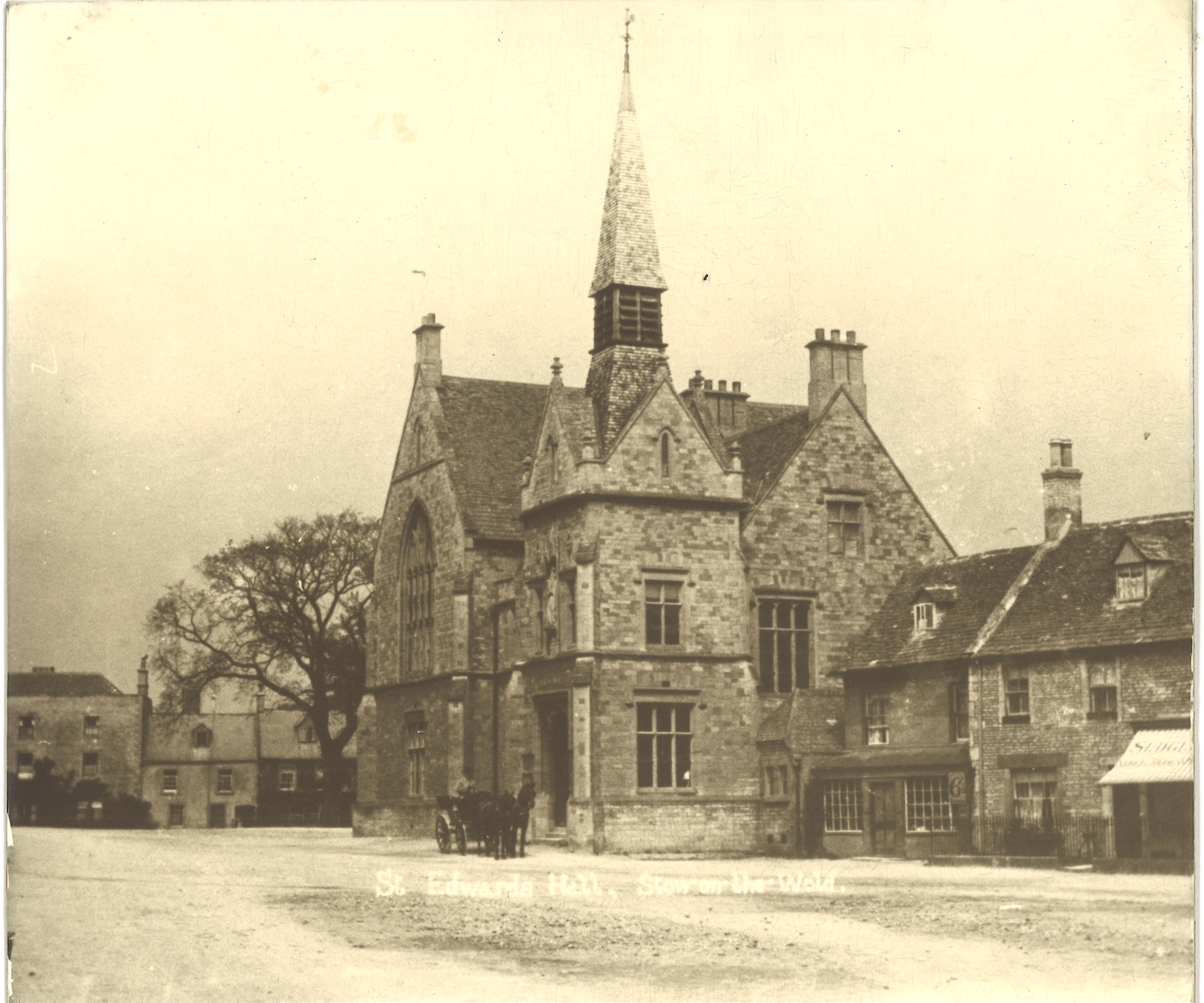 Image of St Edwards Hall in Stow where all the villages functions took place.