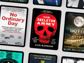 An image of book crime and mystery eBook covers tiled in rows