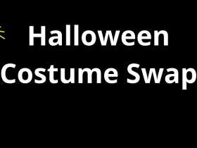 Text reading: Halloween Costume Swap