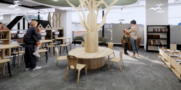 Artist's impression of the proposed new look for the library's Children's Area.