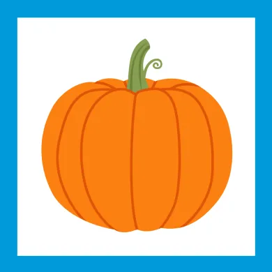 Illustration of an orange pumpkin