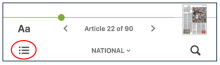 ePress contents button