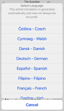 ePress select language